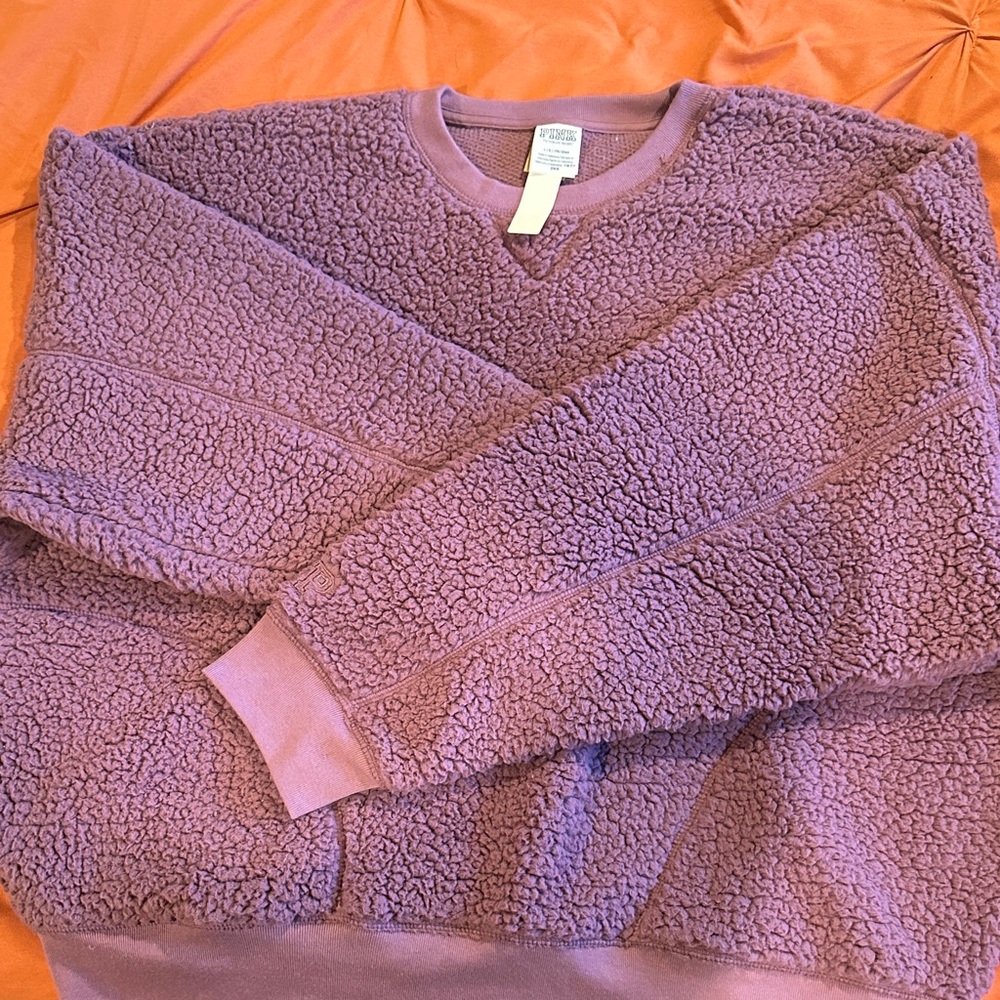 PINK Victoria Secret Mauve Sherpa Pullover
